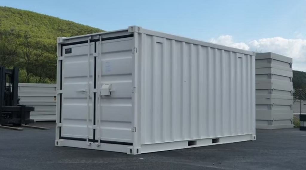 15-Fuß-Lagercontainer – Weiß