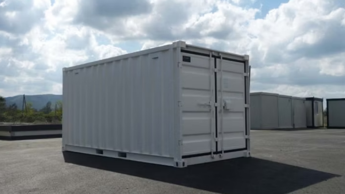15-Fuß-Lagercontainer – Weiß