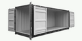 20-Fuß-Container mit offener Seite – Gebraucht