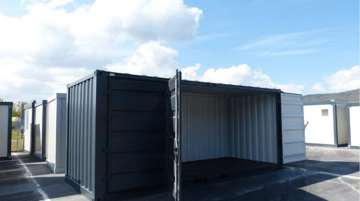 20-Fuß-Lagercontainer mit offener Seite
