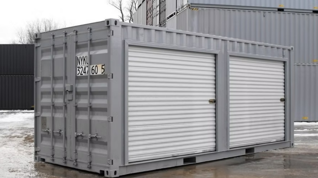 Gebrauchter 20-Fuß-Lagercontainer mit Rolltüren