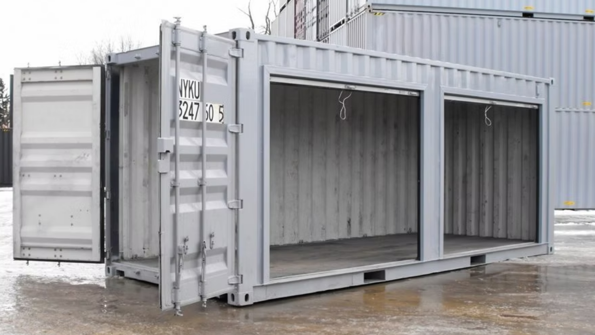 Gebrauchter 20-Fuß-Lagercontainer mit Rolltüren