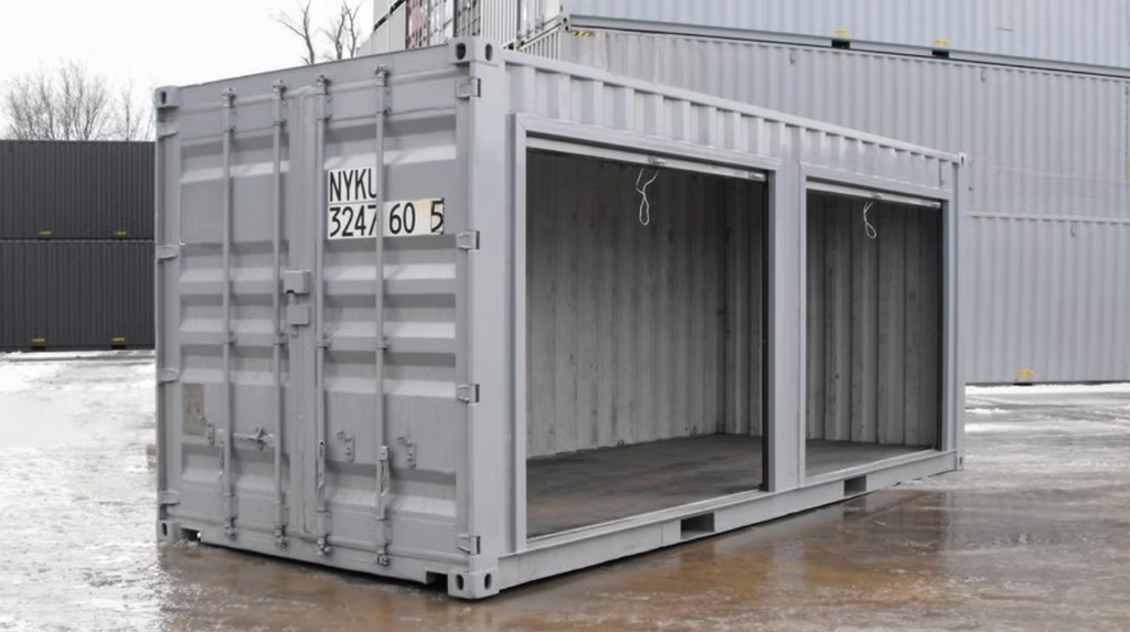 Gebrauchter 20-Fuß-Lagercontainer mit Rolltüren