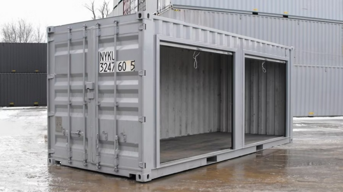 Gebrauchter 20-Fuß-Lagercontainer mit Rolltüren