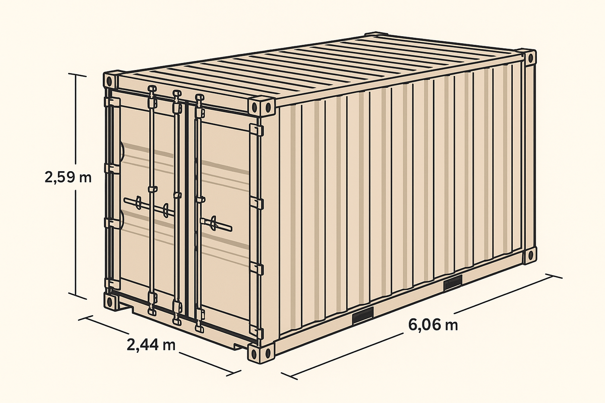 10-Fuß-Lagercontainer – Gebraucht