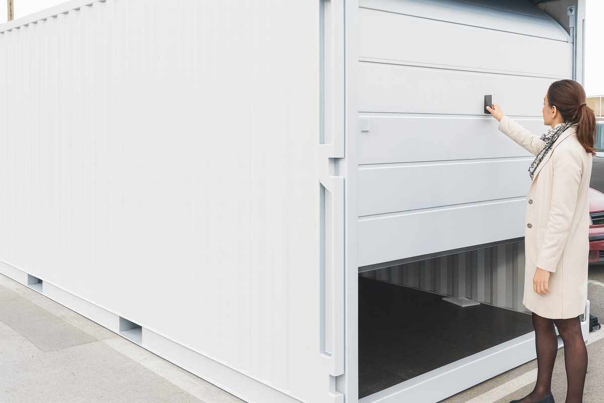 20-Fuß-Lagercontainer mit Sektionaltor