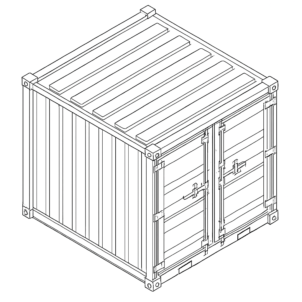 Neuer 8-Fuß-Lagercontainer