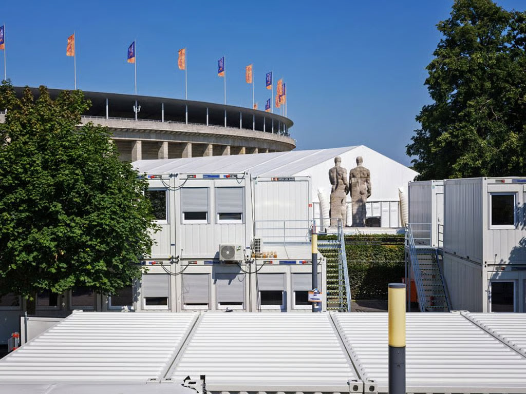 Modulare Containeranlage für die Leichtathletik-EM