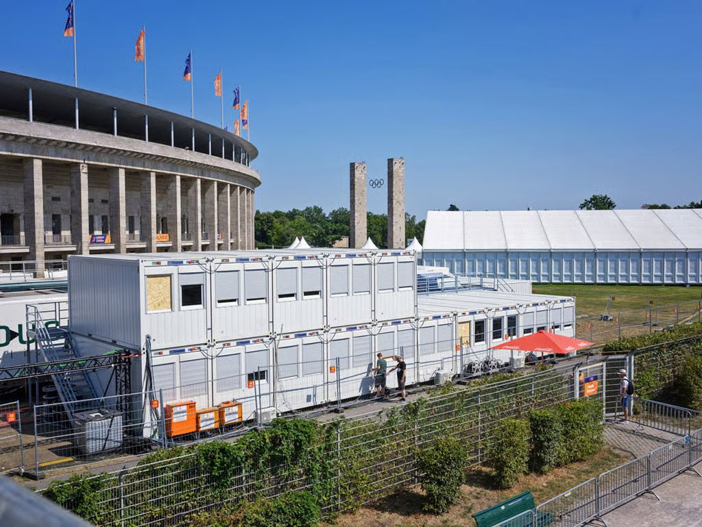 Modulare Containeranlage für die Leichtathletik-EM