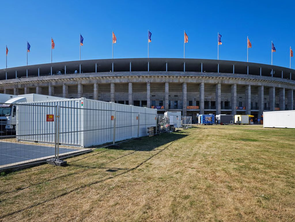 Modulare Containeranlage für die Leichtathletik-EM