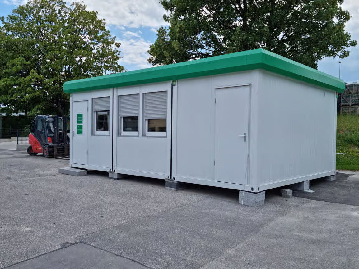 Kompakte Büroanlage für den Baustoffhandel – 45 m²