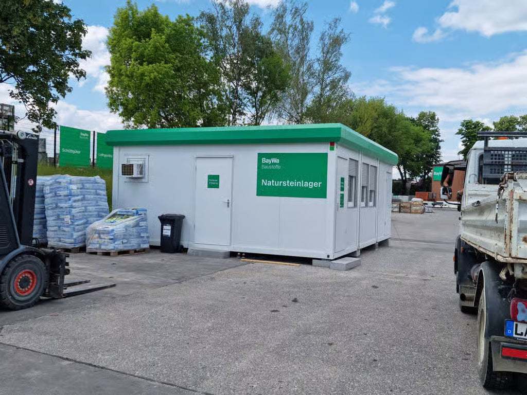 Kompakte Büroanlage für den Baustoffhandel – 45 m²